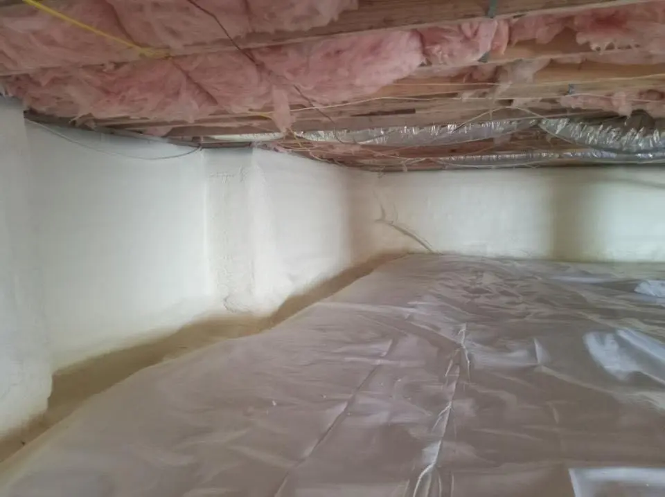 Crawl space encapsulation with closed-cell spray foam for Attic Insulation in Bay City